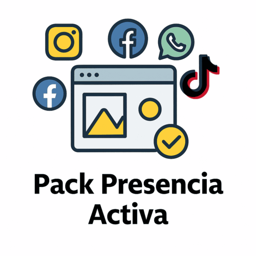 Pack Presencia Activa – Publicaciones en redes sociales con soporte por WhatsApp y diseño visual