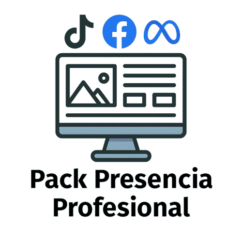 Pack Presencia Profesional – Diseño de publicaciones para TikTok, Facebook y Meta con informe mensual